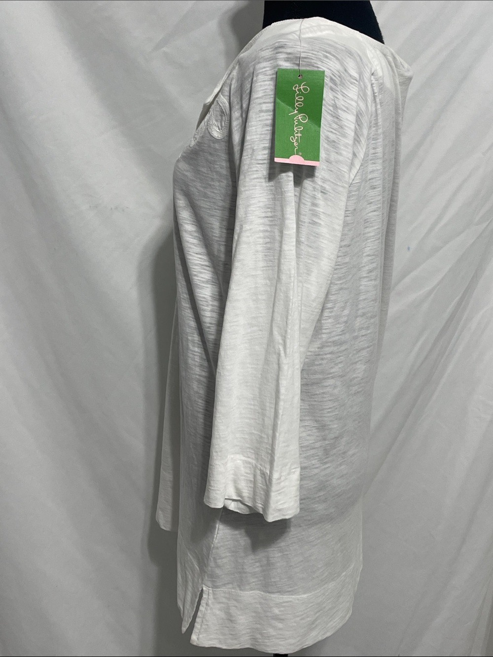 Lilly Pulitzer Kira Top Resort White V-Neck Swim Cover-Up Tunic NWT. Size XL. - Picture 3 of 13